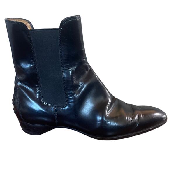 TOD'S Black Leather Chelsea Boot COMFY Size 36 US 6 FALL WINTER Ankle Boots Shoe - Picture 1 of 7
